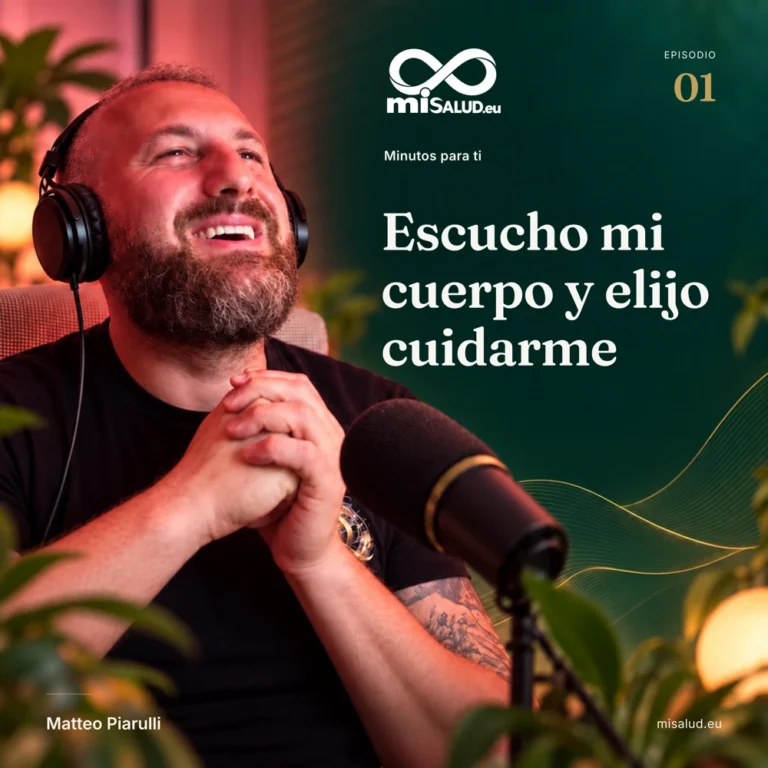 Portada del episodio 01 de Minutos para ti: Escucho mi cuerpo y elijo cuidarme, con Matteo Piarulli